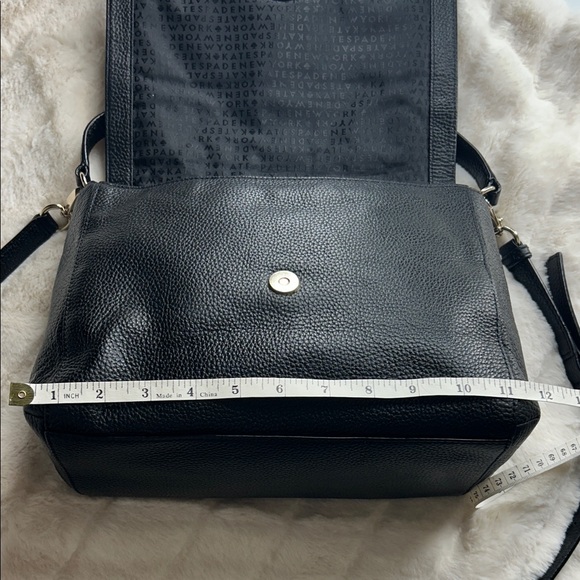 Kate Spade Black Pebbled Leather Bow Shoulder/ Crossbody Bag - Picture 5 of 14